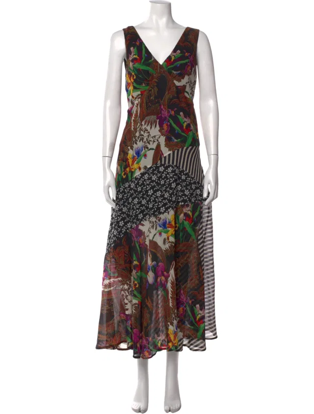 Etro Silk Long Dress in black Silk from The RealReal