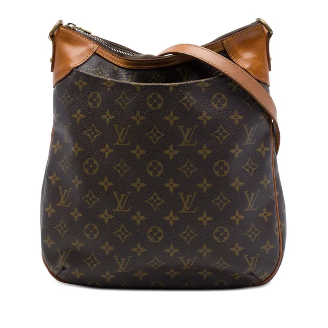 Brown Louis Vuitton Monogram Odeon MM Crossbody Bag in Brown Coated canvas from Designer Revival