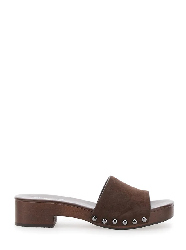 JEFFREY CAMPBELL CAMBRIE TURQUOISE Sandals with Brown Leather Crossed Straps for Women in Brown, photo 2 of 8 from Gaudenzi Boutique