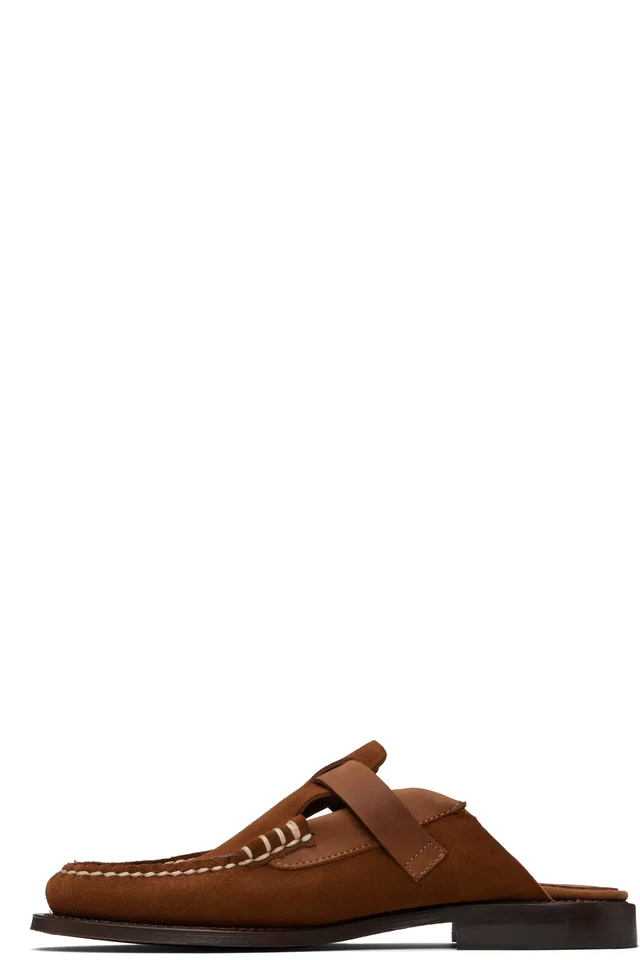 HEREU Brown Barraca Slip-on Loafers, photo 3 of 5 from SSENSE