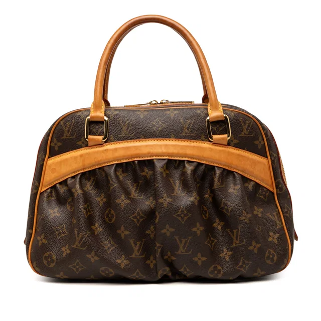 Brown Louis Vuitton Monogram Mizi Handbag in Brown Coated canvas from Designer Revival
