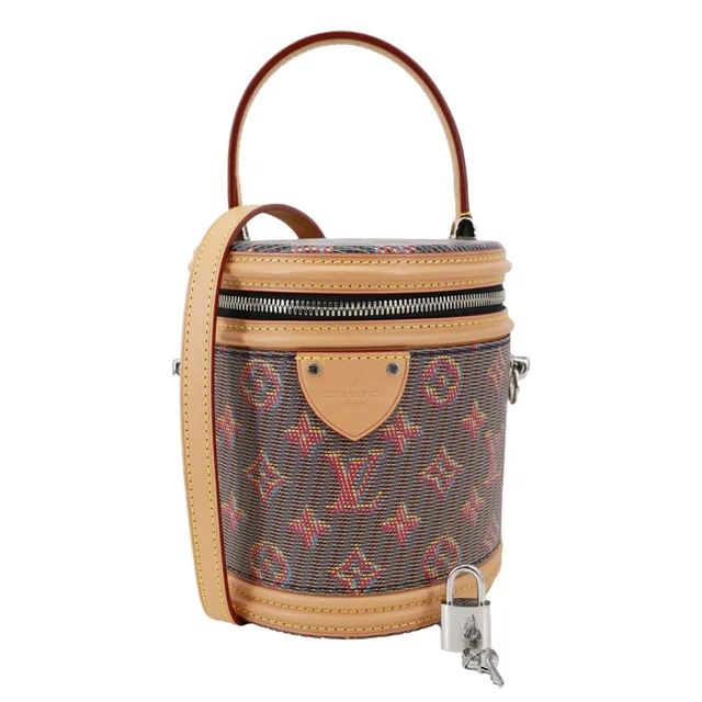 Cannes LV Pop Canvas Shoulder Bag Brown in Brown Canvas from Dallas Designer Handbags