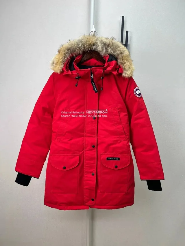 Canada Goose Trillium Women Red Hooded Waist Logo L from Grailed