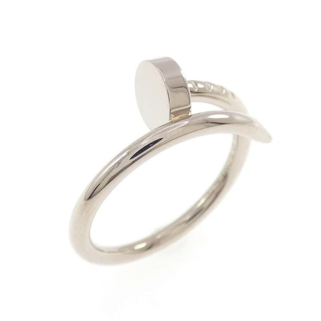 Cartier Juste un Clou 750 White Gold Ring Size 47 in White from LuxUness