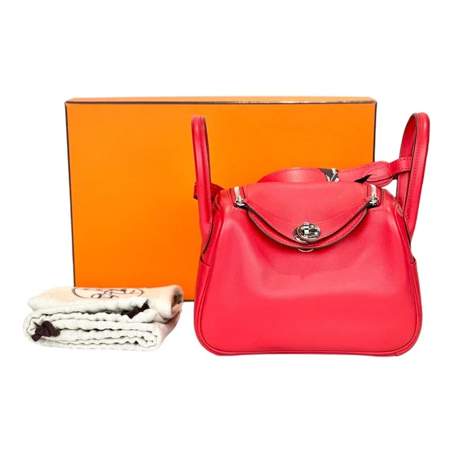 Hermès Mini Red Lindy in Swift with PHW in Red Swift leather from Luxury Promise