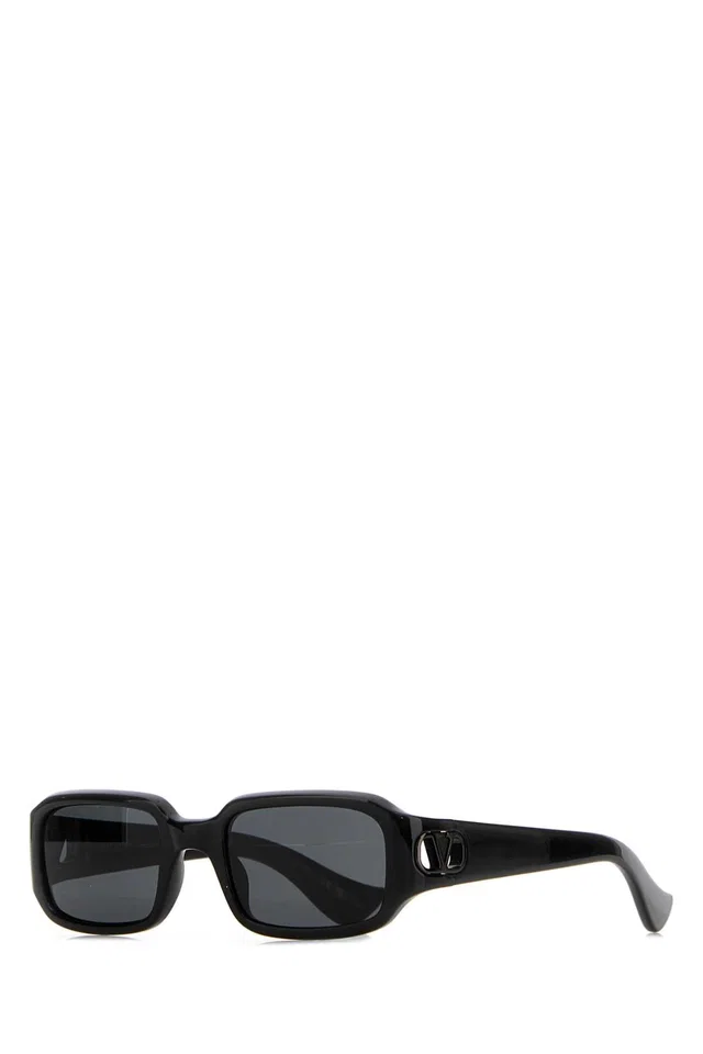 Valentino Garavani Sunglass Black Acetate Sunglasses in Black Nylon from HEWI