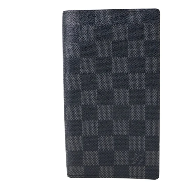 Louis Vuitton Brazza Damier Graphite Bifold Wallet Black in Black Leather from Dallas Designer Handbags