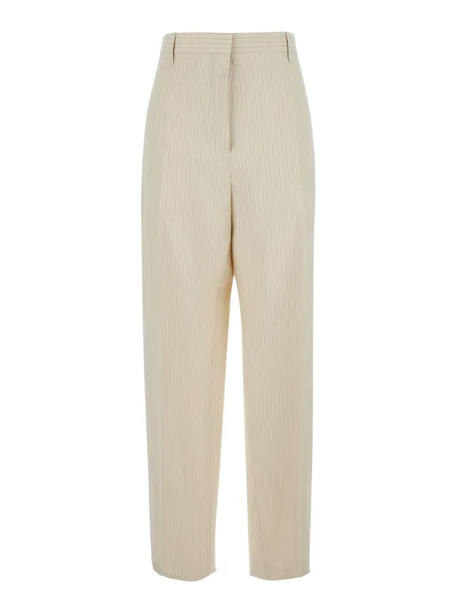 DRIES VAN NOTEN Beige 'Pilar' Pants with Side Pockets for Men in Beige, photo 2 of 6 from Gaudenzi Boutique