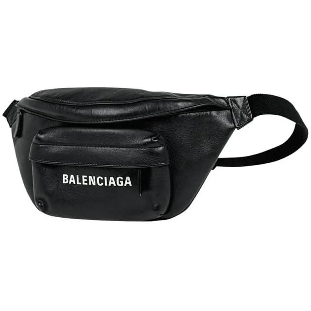 Balenciaga Waist Bag Logo Clutch Body Bum Crossbody Belt Leather Black in black Leather from Poshmark
