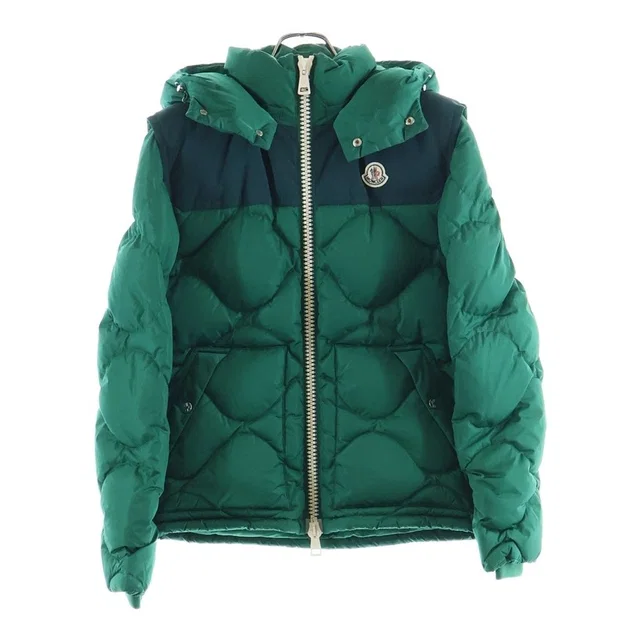 Moncler Arle Hooded Zip Up Jacket Green in Green from The Reluxe