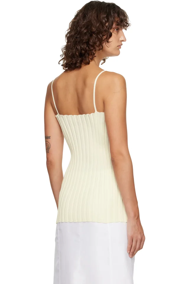 LE17SEPTEMBRE Off-White Millie Knit Sleeveless Top, photo 3 of 4 from SSENSE