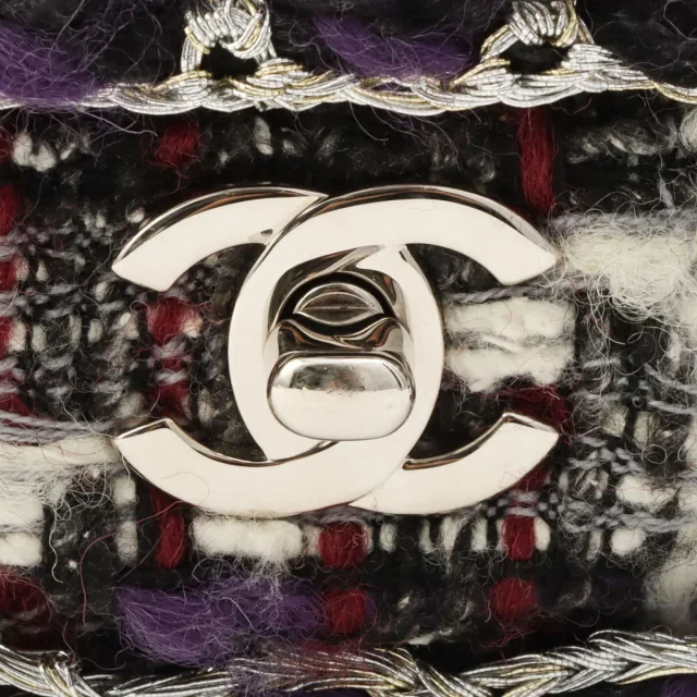 Chanel 2019頃製 ツイード CC ターン ロック チェーン ショルダーバッグ マルチ from VINTAGE QOO TOKYO, photo 7 of 13