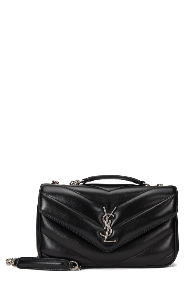 Saint Laurent Loulou Shoulder Bag — Black Lambskin in Black Lambskin from HEWI