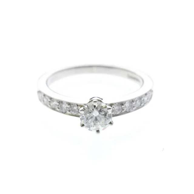 Tiffany & Co. Engagement Diamond Ring Platinum Fashion Diamond Band Ring Silver in Silver Platinum from Elady