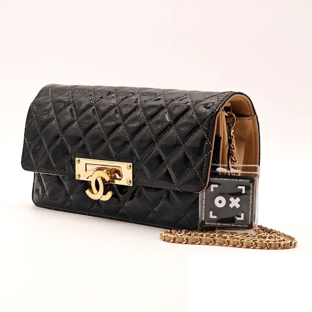 Chanel Chain Shoulder Bag 2-Way Clutch Black in Black Leather from The Reluxe