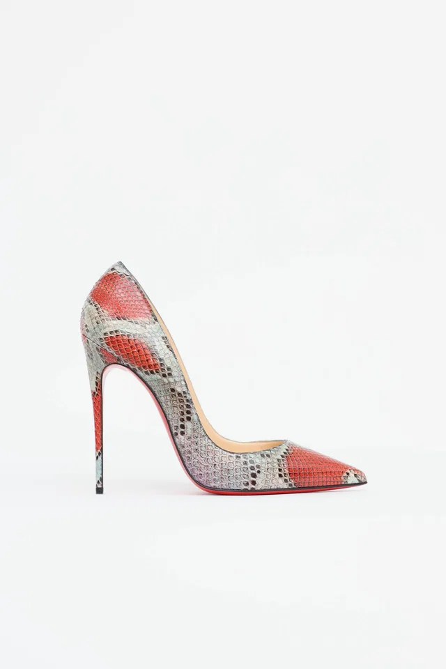 Christian Louboutin Embossed So Kate Pump in Python from VSP Consignment