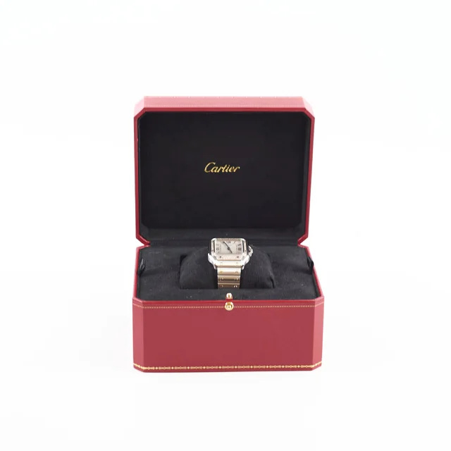 Cartier Santos Diamond Bezel Watch Automatic W4SA0005 (2022) in Leather from The Purse Affair