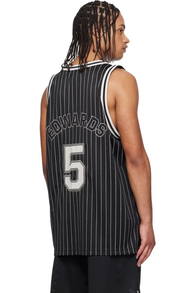 Y-3 Black Anthony Edwards Basketball Jersey, photo 3 of 4 from SSENSE