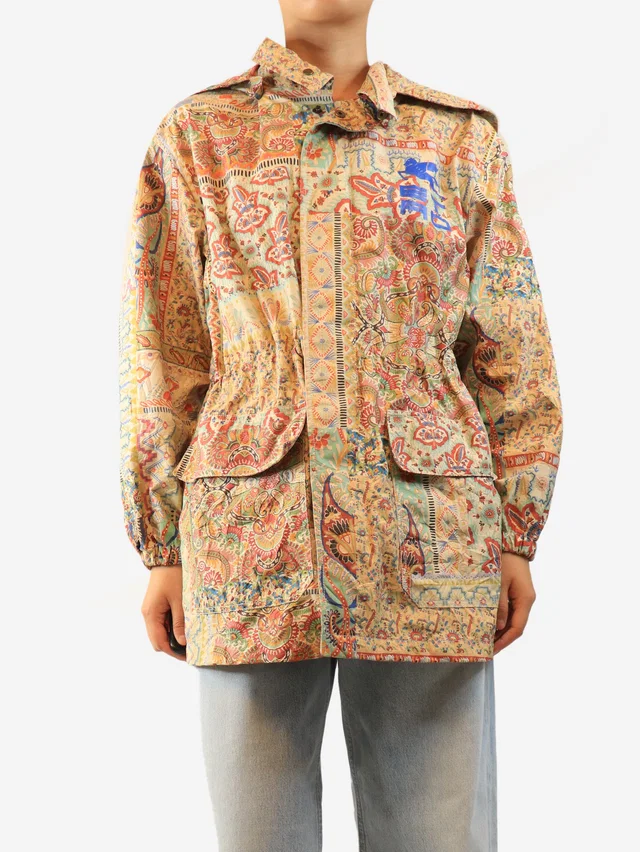 Etro Multicolour floral rain jacket - size UK 10 from Sign of the Times