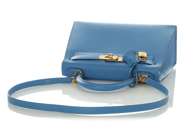 Hermès Blue Paradis Epsom Kelly 28 in Blue Epsom leather from Ann's Fabulous Finds, photo 7 of 11
