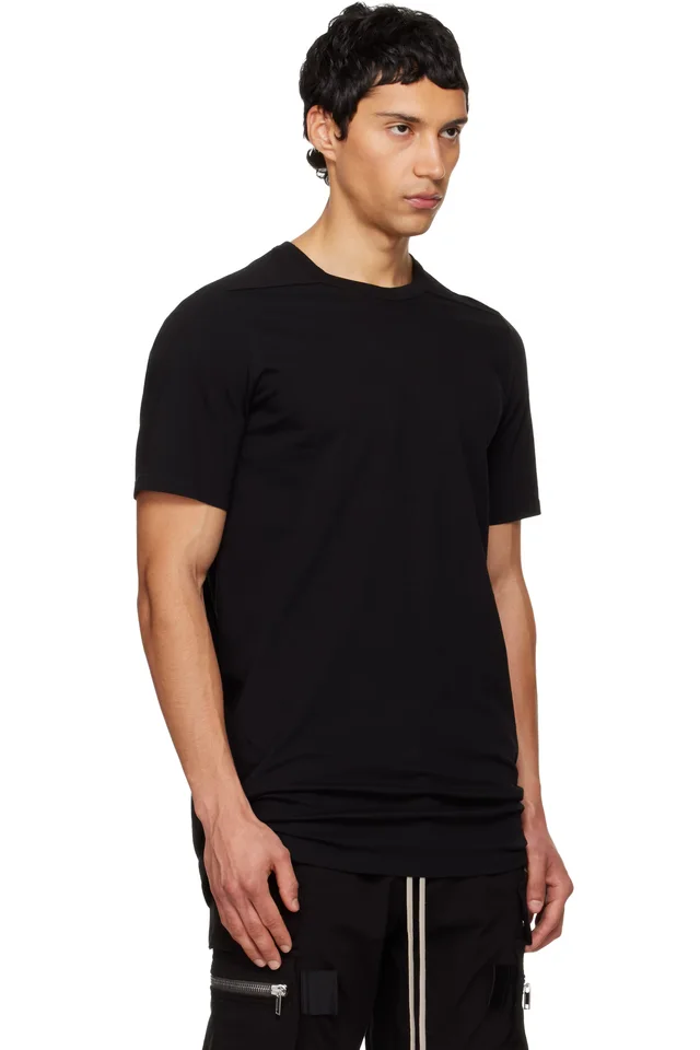 Rick Owens Black Temple Level T-shirt, photo 2 of 4 from SSENSE
