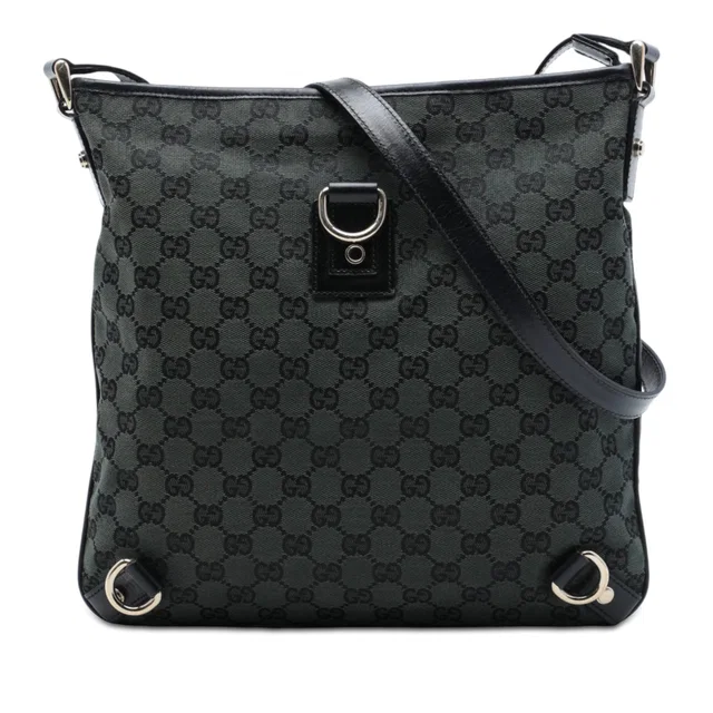 Green Gucci GG Canvas Abbey D Ring Crossbody in Green Canvas from Designer Revival