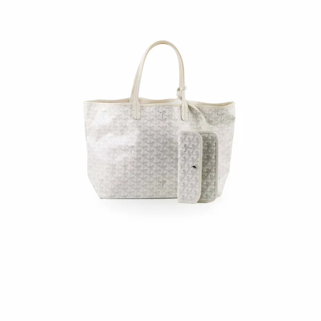 Goyard Saint Louis White PM Tote in White from The Purse Affair