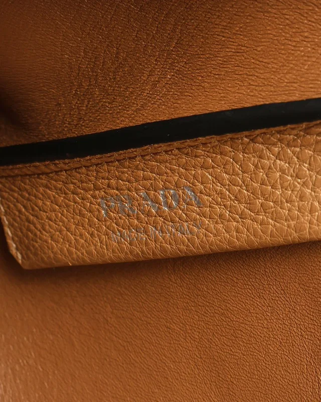 Prada Small Caramel Leather Tote Bag in Leather from A Retro Tale, photo 9 of 10