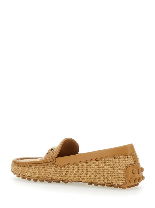 TOD'S RAFIA MOCASSIN in Beige 51% Polyamide 49% Cotton, photo 6 of 8 from Gaudenzi Boutique