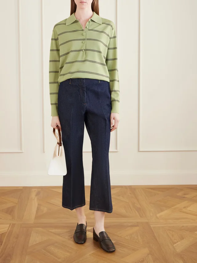 DRIES VAN NOTEN Cropped high-rise flared jeans in Blue, photo 2 of 2 from NET-A-PORTER (Canada)