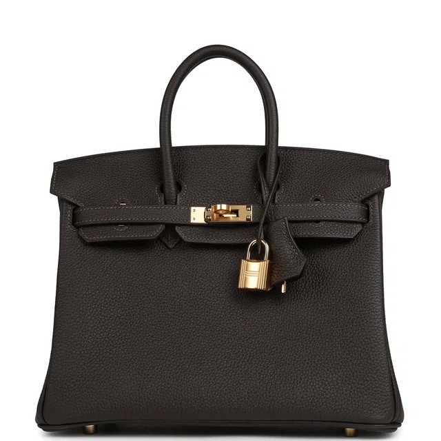Hermès Birkin 25 Bai Brun Togo Gold Hardware in Togo leather from Madison Avenue Couture
