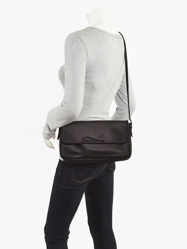 Balenciaga Black Satin Leopalda Pochette Bag in Black Satin from Yoogis, photo 2 of 10
