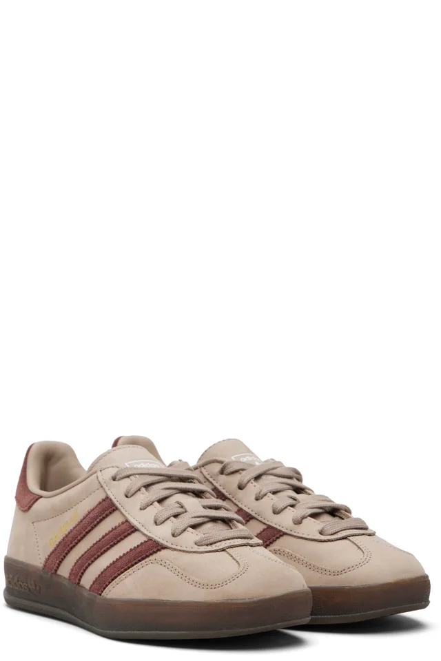 adidas Originals Taupe Gazelle Indoor Sneakers, photo 4 of 5 from SSENSE