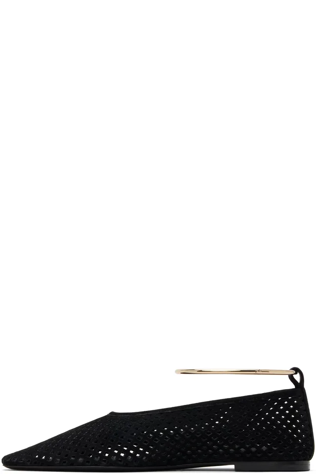 Jil Sander Black Ring Ballerina Flats, photo 3 of 5 from SSENSE