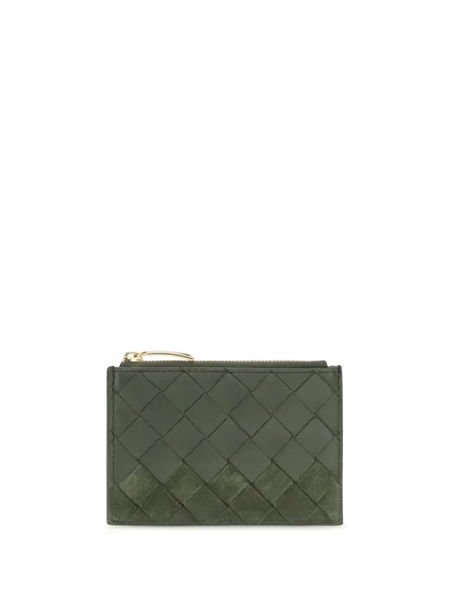 Bottega Veneta Intrecciato Cardholder — Green Lambskin Wallets & Purses in Green Lambskin from HEWI
