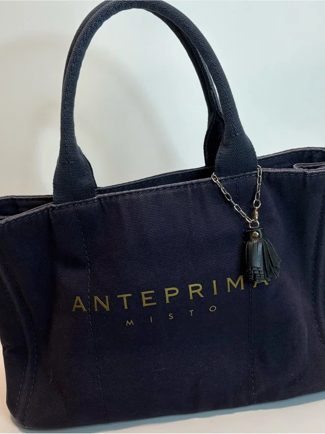 Anteprima Misto ($499) Navy Canvas Tote With Tassel Charm in blue Canvas from Poshmark