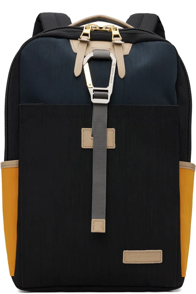 Navy & Black Link Backpack, image 1 of 1 from SSENSE