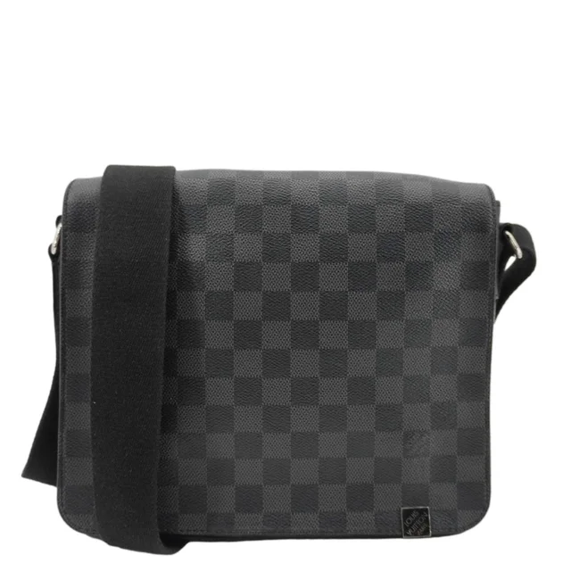 Louis Vuitton District PM Messenger Damier Graphite Messenger Bag Black in Black Canvas from Dallas Designer Handbags