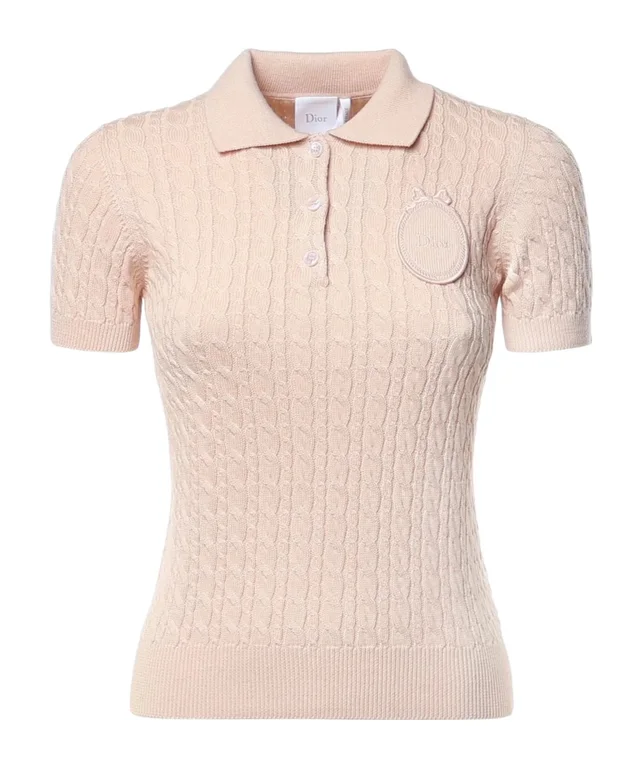 Dior Cable-Knit Polo Knitted Top, image 1 of 1 from SENSER