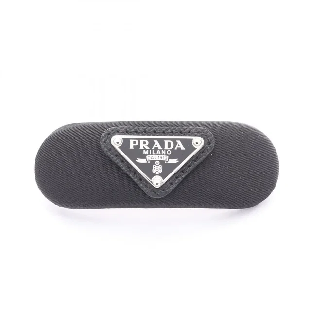 Prada Re-Nylon Hair Clip Black Stainless Steel in Black Nylon from The Reluxe