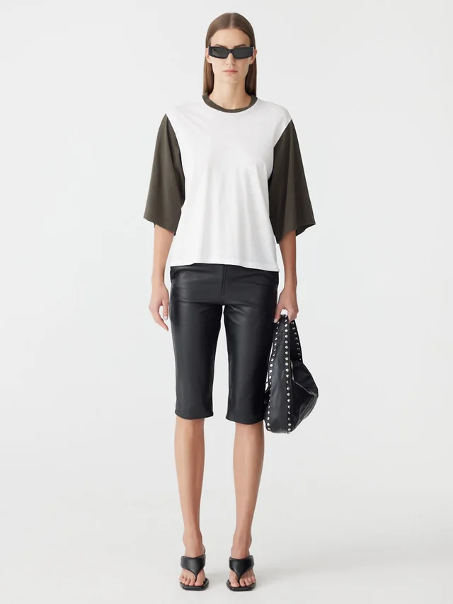 Bassike Contrast Boxy 3/4 Sleeve T-Shirt from bassike, photo 1 of 1