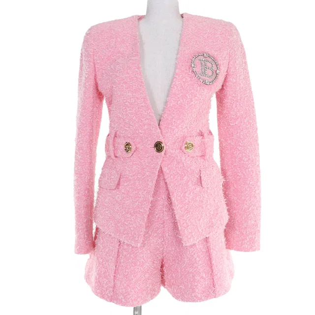 Balmain Tweed Two-Piece Set in Tweed from LuxUness