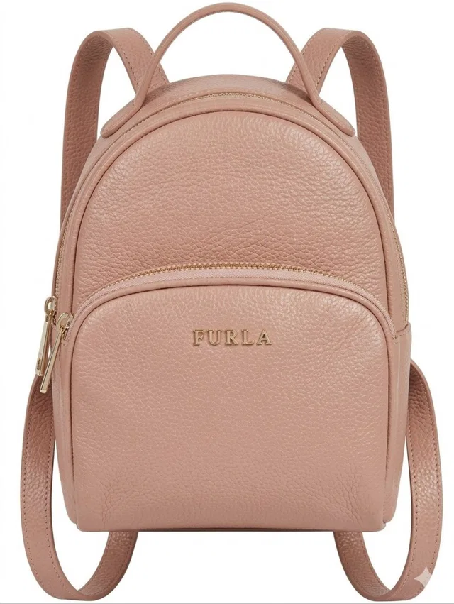 Furla Pebbled Leather Mini Backpack in gold Leather from Poshmark