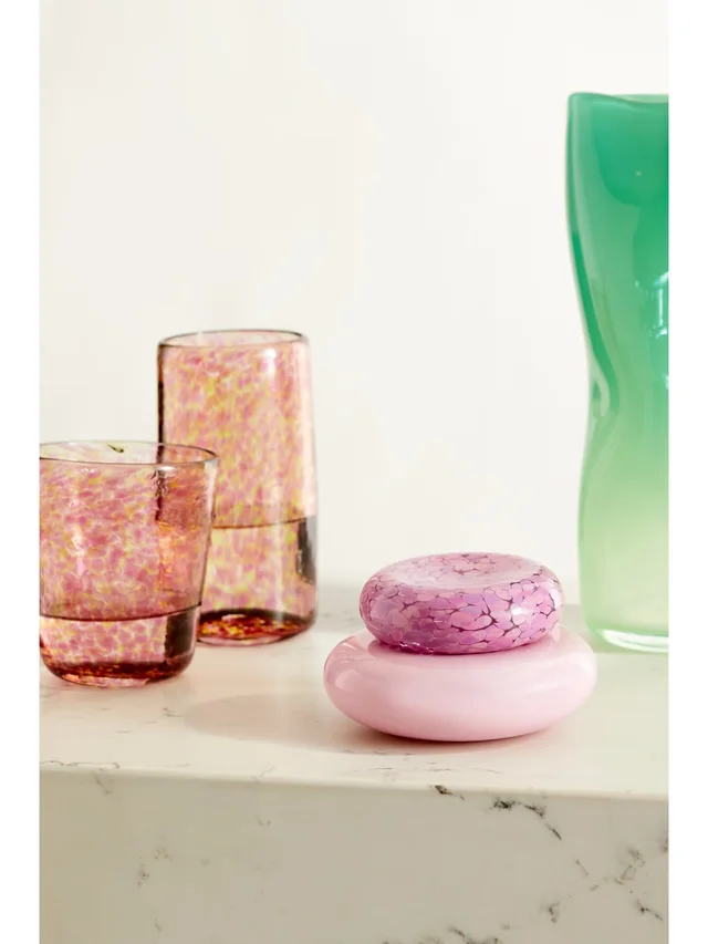 VANDEROHE CURIO + NET SUSTAIN Pebble Stack set of two glass dishes in Pink, photo 2 of 2 from NET-A-PORTER (Canada)