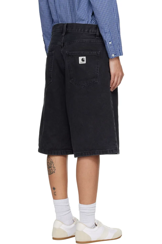 Carhartt Work In Progress Black Brandon Shorts, photo 3 of 4 from SSENSE