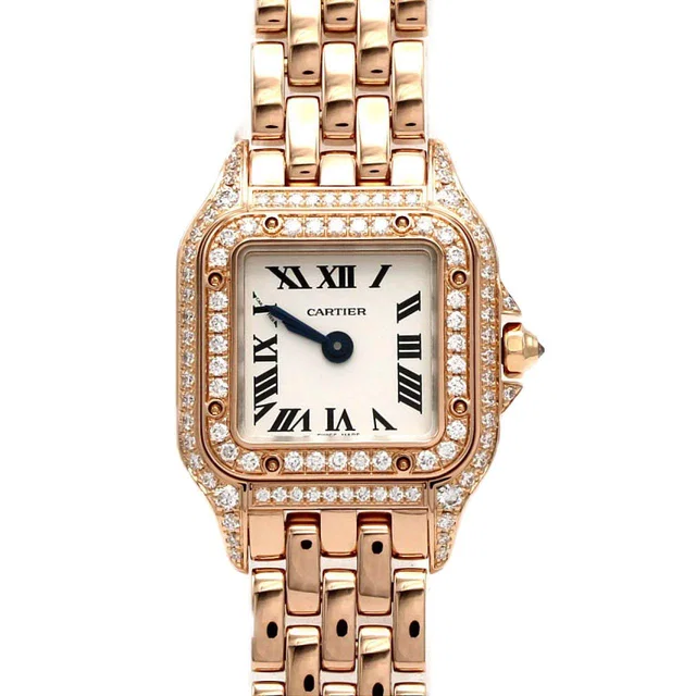 Mini Panthere De Cartier Pink Gold Quartz in Pink from LuxUness
