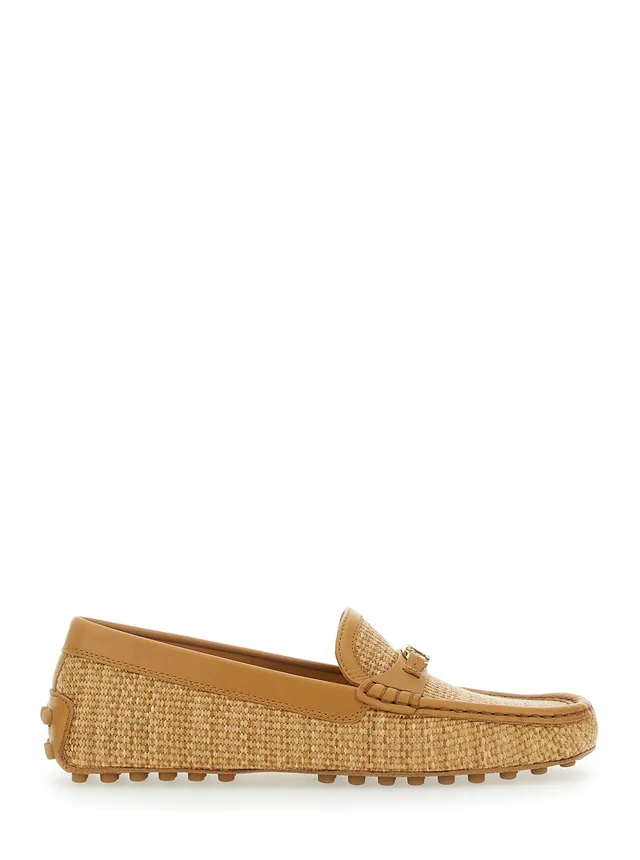 TOD'S RAFIA MOCASSIN in Beige 51% Polyamide 49% Cotton, photo 2 of 8 from Gaudenzi Boutique