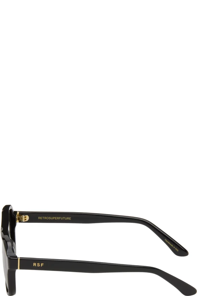 RETROSUPERFUTURE Black Maneval Sunglasses, photo 3 of 4 from SSENSE