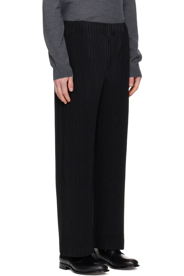 HOMME PLISSÉ ISSEY MIYAKE Black Monthly Colors October Trousers, photo 2 of 4 from SSENSE