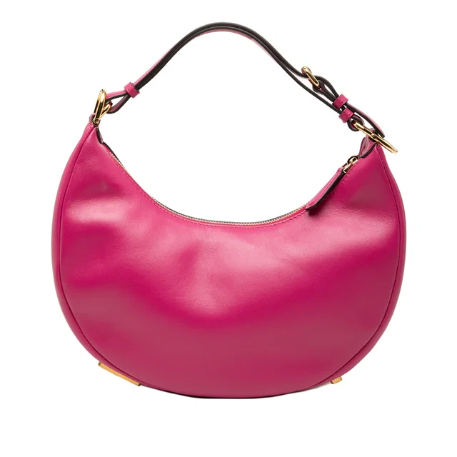 Pink Fendi Small Leather Fendigraphy Hobo in Pink Leather from Designer Revival